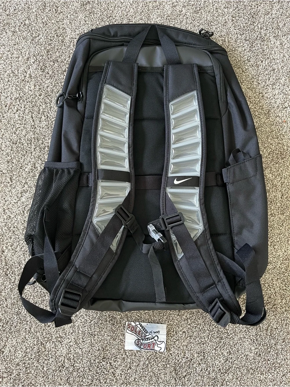 New Authentic Nike Varsity Elite Hoops Backpack Black White Basketball Bag